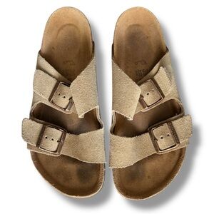 Birkenstock Arizona Suede Leather Clogs